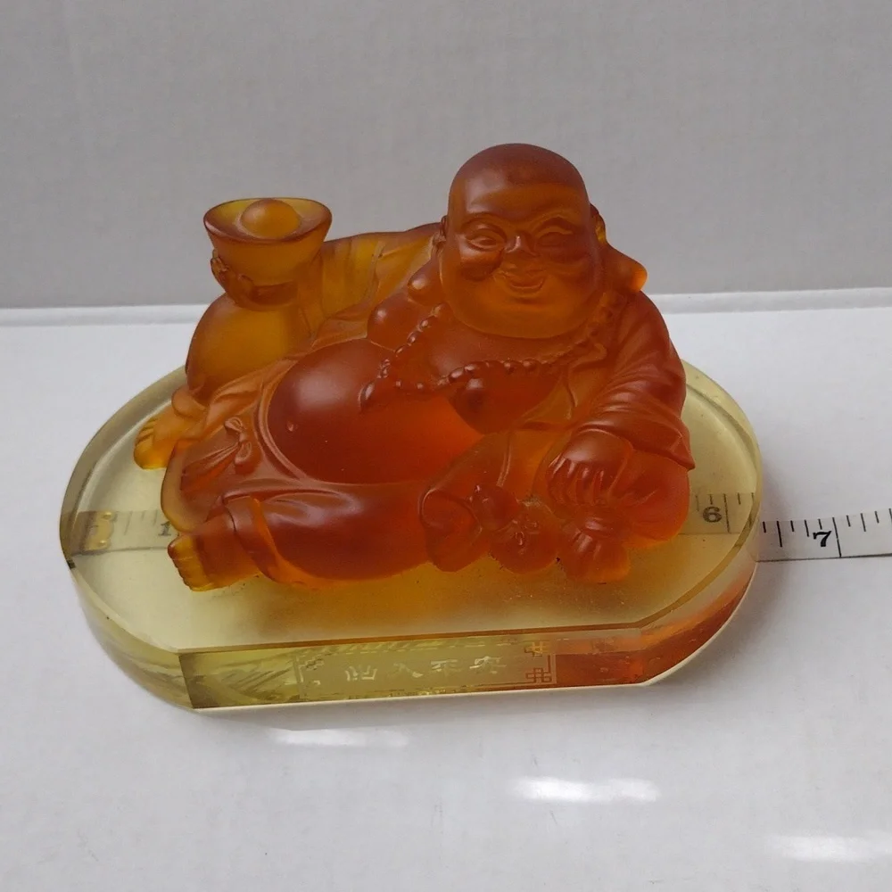 Orange Buddha Figurine